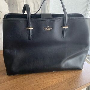Kate Spade Black Leather Tote Bag